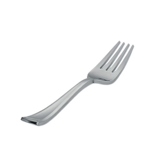 Garfo Refeição Linha Premium com 10 unidades Silver Festas