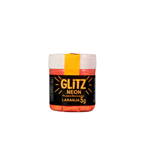 Pó para Decoração Glitz Laranja Neon 5g Fab