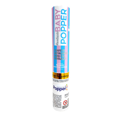 Lança Confete Revelação Baby Azul Popper