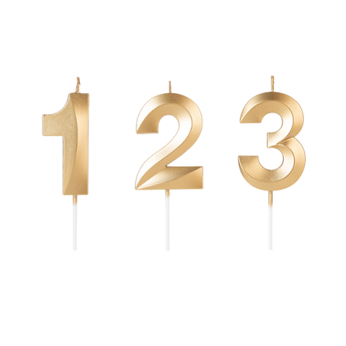 Vela Design Dourada Silver Festas Un